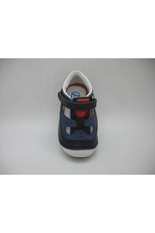 Angelokids Perlina 01102 Doğal Deri Ortopedik Ilk Adım Ayakkabısı 18-21 (429131010) Lacivert - Siyah