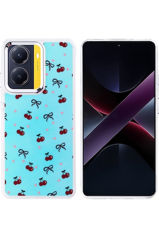 Poco X7 Pro Kılıf Airbag Tasarımlı Mkst Hadra Kapak - Kiraz Kiraz Kiraz