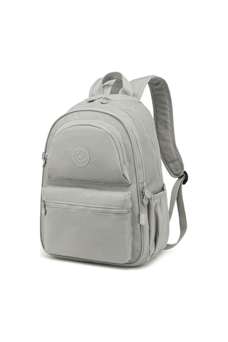 Smart Bags Büyük Boy Laptop Bölmeli Su Geçirmez Krınkıl Kumaş Okul Çantası Buz Gri