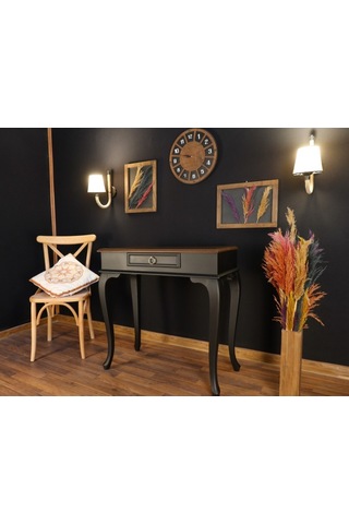 Wooding 80 Cm Çekmeceli Masif Siyah Ceviz Dresuar (548586910) Siyah