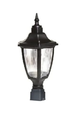 Panel Çim Çit Kare Tabanlı Altıgen Direk Üstü Bahçe Armatürü Siyah Renk, Bahçe Duvar Çit Üzeri Aplik Diğer