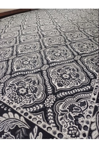 Savan Dokuma Halı Örtüsü 9m² 240 340 Kale Siyah Diğer