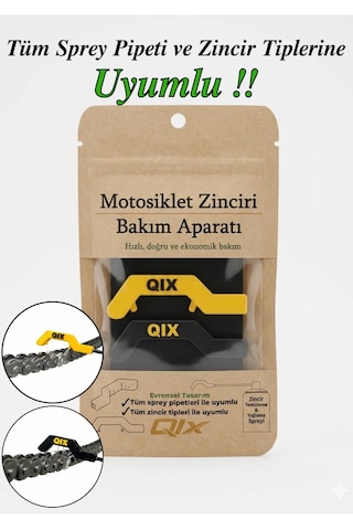 Motosiklet Zinciri Temizleme Ve Yağlama Aparatı "siyah-sarı" - Kısa Saplı Model