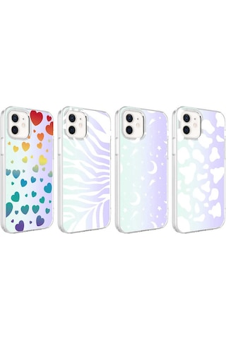 Apple Uyumlu iPhone 12 Uyumlu Zore M-blue Desenli Kılıf-cow No2 Cow No2 -