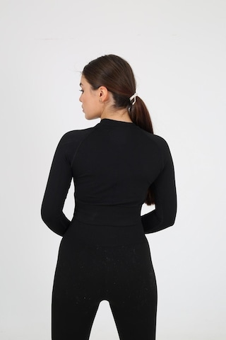 Sportonex So22F005 Seamless Kadın Crop Siyah
