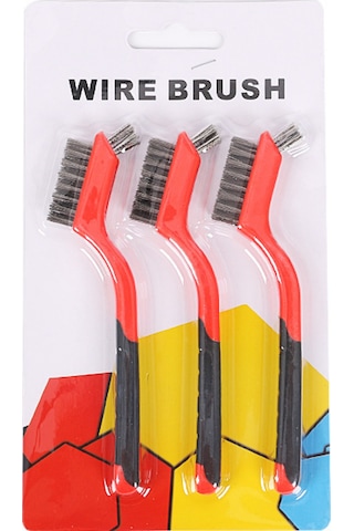 Aubyhe 3lü Temizlik Fırçası Seti: Pas Kaldırıcı, Nikel/çelik Bakır Telli, Delikli Abs Saplı Ev Araçları Temizleyici 7 İnç