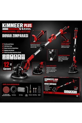 Kimmer Plus Km-091 Duvar Ve Tavan Zımpara Makinesi 880w