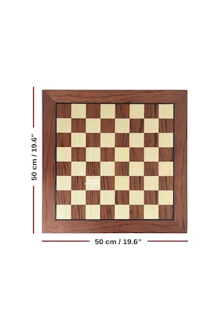 El Yapımı Ahşap Satranç Tablası Gül 50x50cm