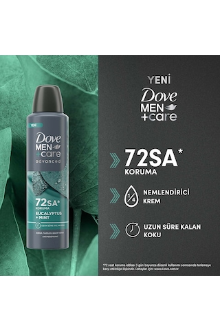Dove Men +care Advanced Erkek Deodorant Eucalyptus Mint 150 Ml + Eucalyptus + Mint Duş Jeli 400 Ml