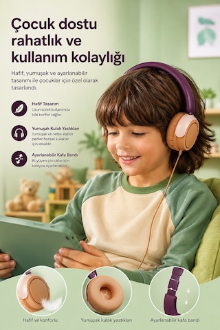 Philips Tak2000mp/00 Kablolu Kulak Üstü Çocuk Kulaklığı - Macenta Mor
