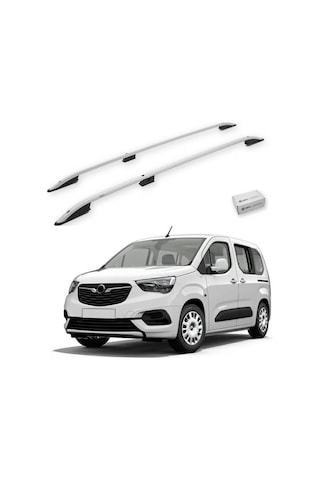 Turtle Opel Combo Life 2019-2025 / Uzun Şasi Tavan Çıtası Crown Gri