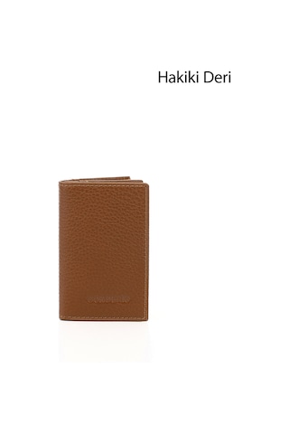 Gönderir Taba Gön Hakiki Deri Unisex Kartlık 06205 Taba