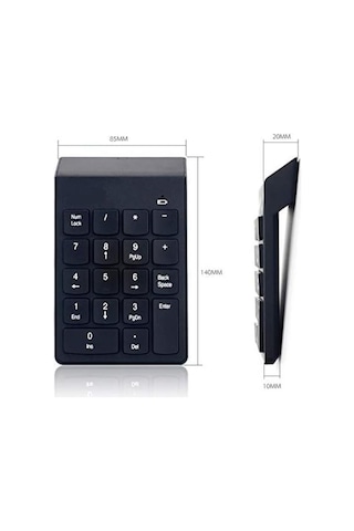 Usb Numpad Keypad Kablosuz Numerik Klavye Usb Numaratör Tuş Takımı