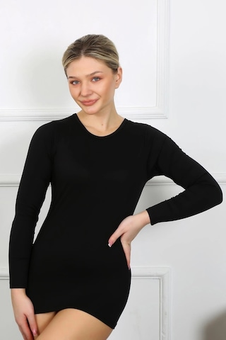 Giyim Bayan Uzun Kol Body Siyah Siyah