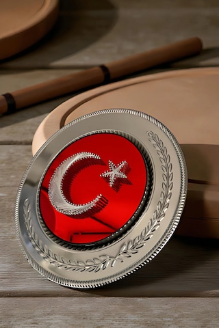Ay Yıldız El Yapımı Filografi Tablo Türk Bayrağı Motifli Duvar Dekoru 1 Adet