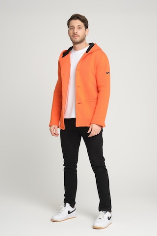 Alexandergardi Alexandergardı Kapüşonlu İçi Şardonlu Oversize Ceket E22-60700 Turuncu