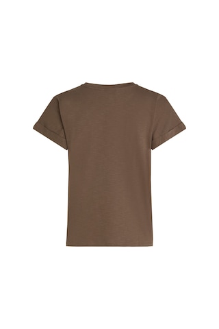 Tommy Hilfiger Slub Mdrn C-nk Ss T-shırt Kadın Kahverengi T-shirt - Ww0ww45747