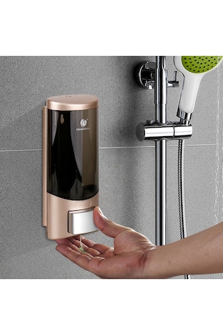 Leezsing Chuangdian Duvara Monte Tek Şişe Manuel Sabunluk Şampuan Kutusu Sıvı Sabunluk Sabunluk Ve Standı 500 Ml