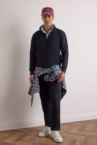 Defacto Regular Fit Dik Yaka Yarım Fermuarlı İçi Yumuşak Tüylü Basic Düz Sweatshirt X7405az25aunv91 Lacivert