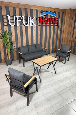 Ard & Garden Kavacık 3+1+1+masa Bahçe Mobilyası, Balkon Çay Seti, Bahçe Koltuk Takımı Antrasit