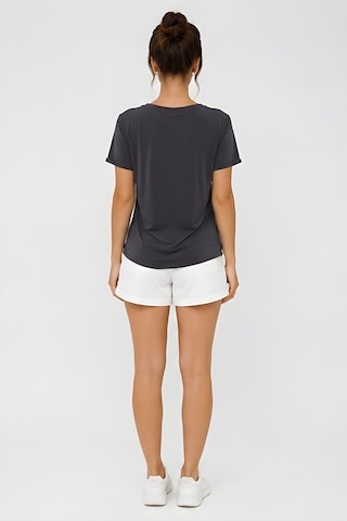 Lili Woman Kadın Relax Fit V Yaka Basic T-shirt K.4780 Antrasit