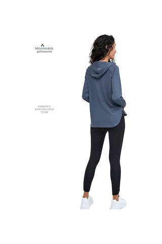 Kadın Eşofman Takım Antrasit/siyah Spor Tunik & Slim Fit Tayt Sports And Casual Tracksuit 3065 Antrasit / Siyah