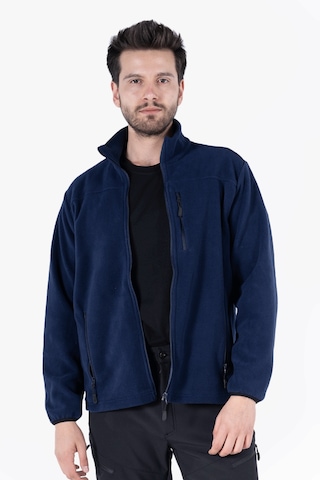 Polar Ceket Tam Fermuarlı 3 Cepli Lacivert