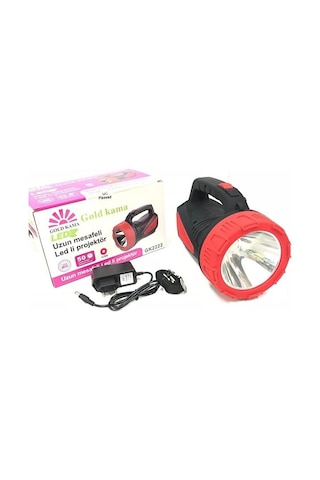 10 W Led El Feneri Şarjli Gk-2222 Siyah