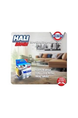 Halı Kaydırmaz Bant Boss Çift Taraflı Halı,kilim,paspas Kaydırmaz/50mmx5mt-1ad