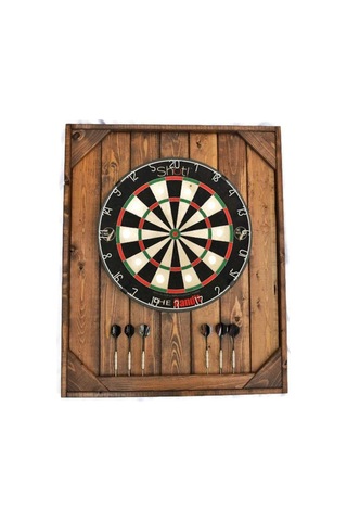 Sadece Ahşap Dart Tahtası Arkalığı, Ahşap Dart Tahtası 70x60cm Ceviz