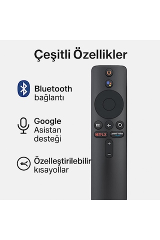 Coofbe Xiaomi Mi Tv Stick Uyumlu Kumadanetflix Prime Tuşlu Xiaomi Mi Tv Stick Uyumlu Kumanda Tv Box Uyumlu Uzaktan Kumanda
