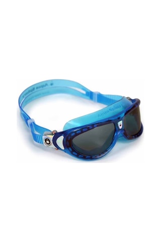 Aqua Sphere Seal Junior Koyu Cam - Aqua Çerçeve - Mavi Etek Yüzücü Beyaz