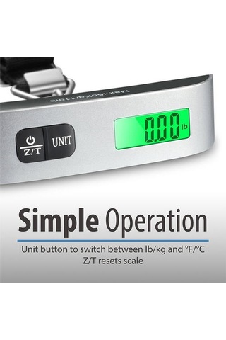 Taşınabilir Ölçekli Dijital Lcd Ekran 110lb / 50 Kg Elektronik Bagaj Asılı Bavul Seyahat Tartıları Bagaj Çantası Ağırlık Dengesi Aracı Altın