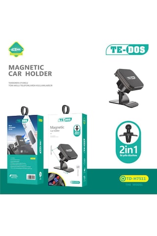 Mıknatıslı Araç İçi Telefon Tutucu Sabitleme Aparatlı Td-h7511
