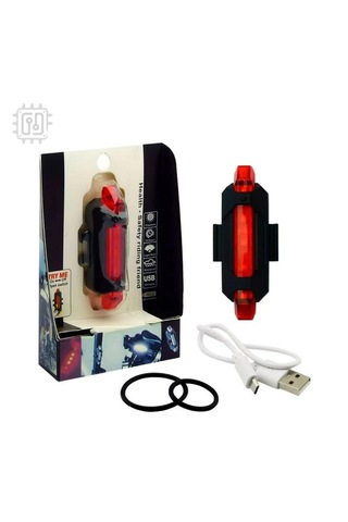 Led Uyarıcı Lamba 4 Modlu Kırmızı Bisiklet Scooter Motosiklet Siyah