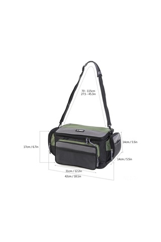 Novahub Geniş Bölmeli Balıkçı Çantası - Dayanıklı 600d Oxford Kumaş, Çok Cepli Pratik