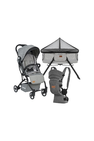 Tommybaby İnci Kabin Bebek Arabası + Katlanır Beşik + Kanguru