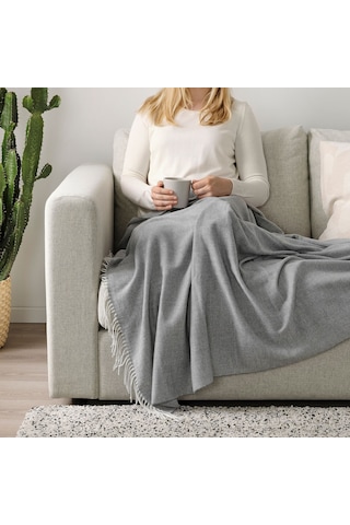 Ikea Holmvı Polar Koltuk Örtüsü Tek Kişilik 120 X 160 Cm Gri
