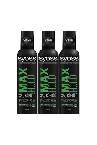 Syoss Köpük Maximum Tutuş Saç Spreyi 3 x 250 ML