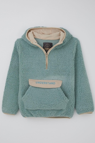 Reycan Erkek Çocuk Peluş Sweatshirt Kapüşonlu Kanguru Cepli 5-8 Yaş, Su Yeşili Su Yeşili