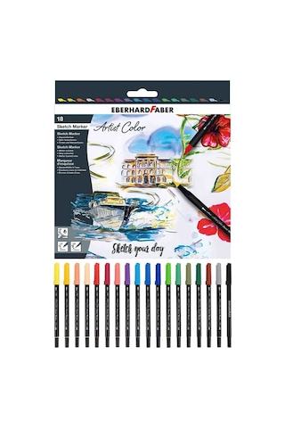 Eberhard Faber Artist Color Eskiz Markörü 18 Renk Set
