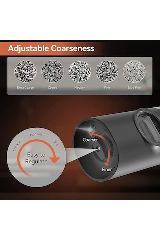 Maoyaya Ve Usb Tuzluk Tuz Tipi Şarj Otomatik Öğütücü, Noktalı Karabiber Elektrikli Doldur Değirmeni C Biberlik Baharat Bağlantı 52944521 & Sj Gümüş