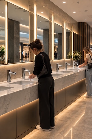 Alfas Fotoselli Lavabo Bataryası Pilli Karıştırıcı Sensörlü Otomatik Sıcak Soğuk Karıştırıcılı