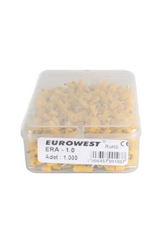 Eurowest 1,00mm Sarı İzoleli Yüksük 1 Kutu 1000 Adet