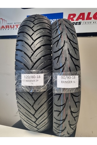 120/80-18 Ve 90/90-18 Motosiklet Lastik Takımı Tl Tubeless - Dubleks