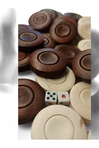 Simya Şimşir Ağacı Tavla Pulu 35 Mm