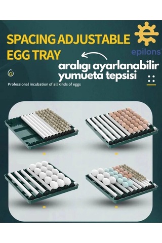 Kuluçka Makinesi Epo130my Extra Hediyeli 130 Yumutalık Yedek Motorlu İncubator