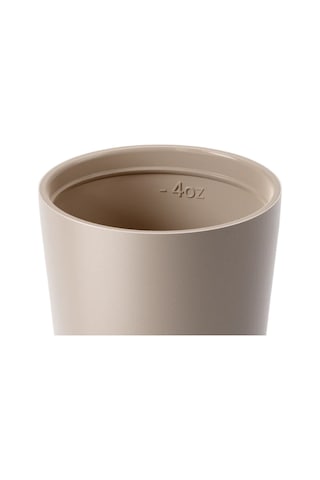 Made By Fressko Piccolo Yalıtımlı Yeniden Kullanılabilir Kahve Bardağı, Sip, Haki, 118 Ml Bpa İçermez, Sıcak Ve Soğuk İçecekler İçin, Ölçü Çizgileri, Kafelere Uygun Tasarım, Krem