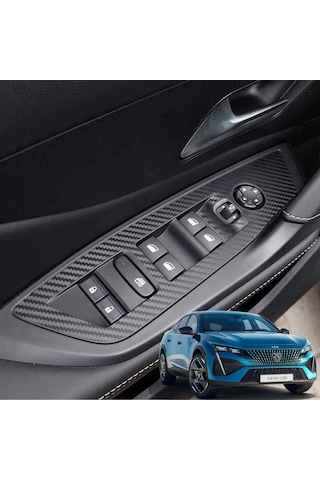 Peugeot 408 İç Trim Karbon Folyo Kaplama Set 2023-