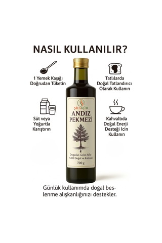 Şifakür Andız Pekmezi %100 Doğal Geleneksel Üretim Doğal Tatlandırıcı 700g